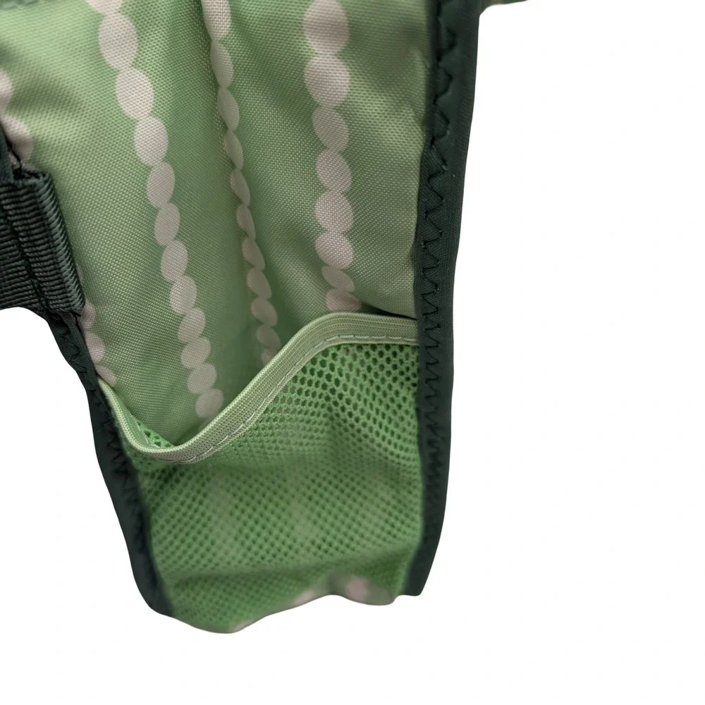 BUILT Crosstown Lunch Bag Green Dot Stripe Insulated Crossbody Strap lunchbox